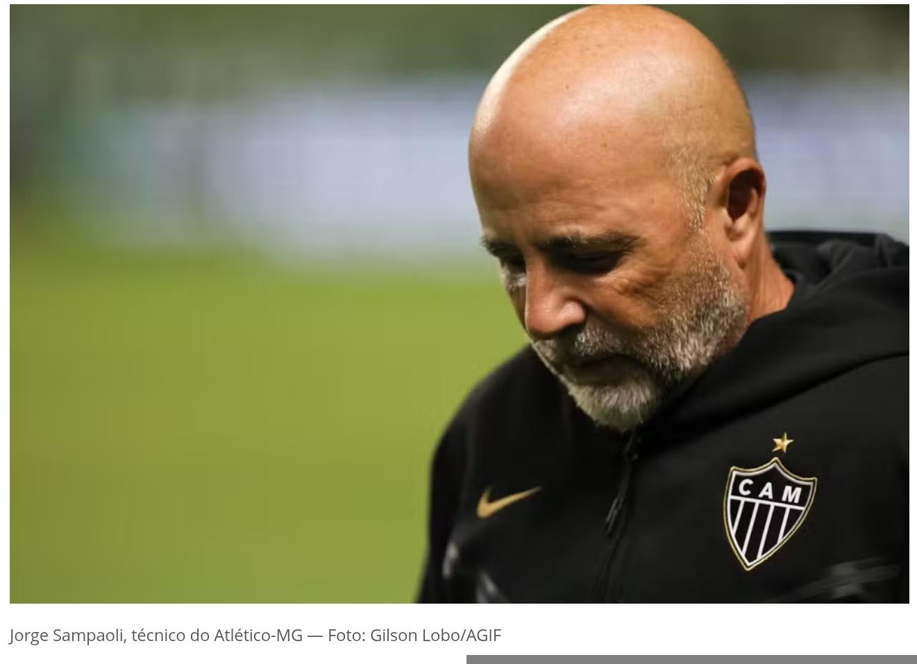 Jorge Sampaoli não é mais o técnico do Atlético-MG.